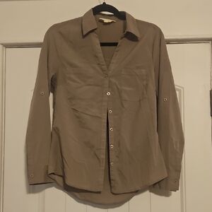 Sweet Wanderer Men's Casual Button Down Shirt - Tan